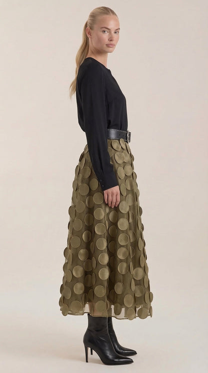 Women's Circle Print Mini Skirt