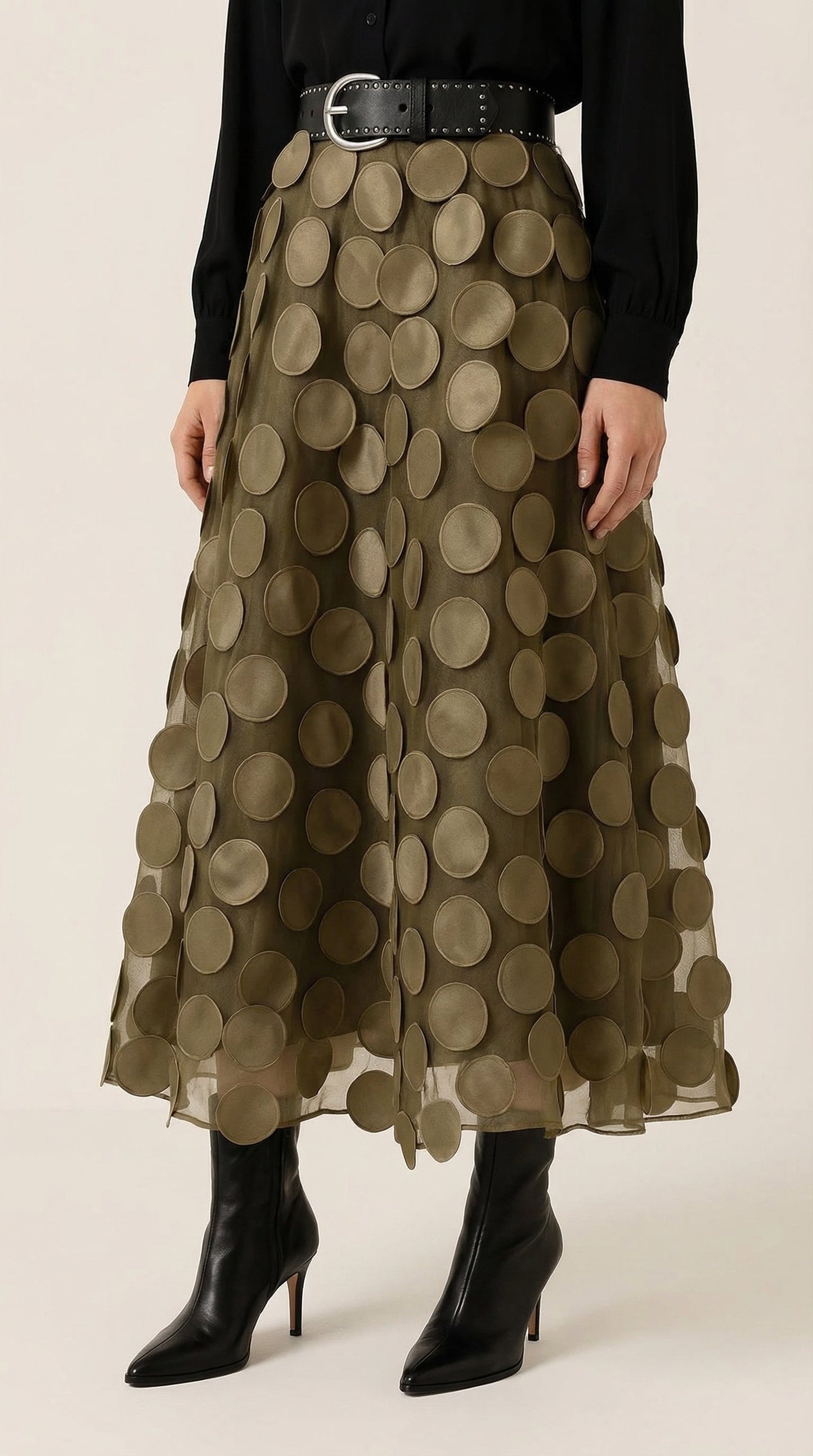 Women's Circle Print Mini Skirt