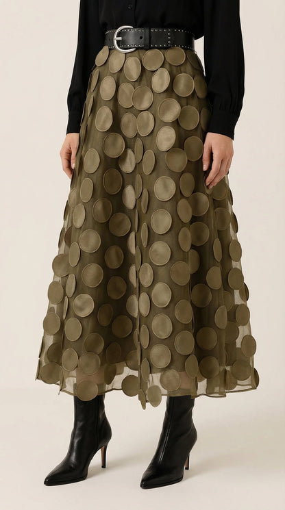Women's Circle Print Mini Skirt