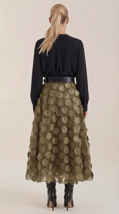 Women's Circle Print Mini Skirt