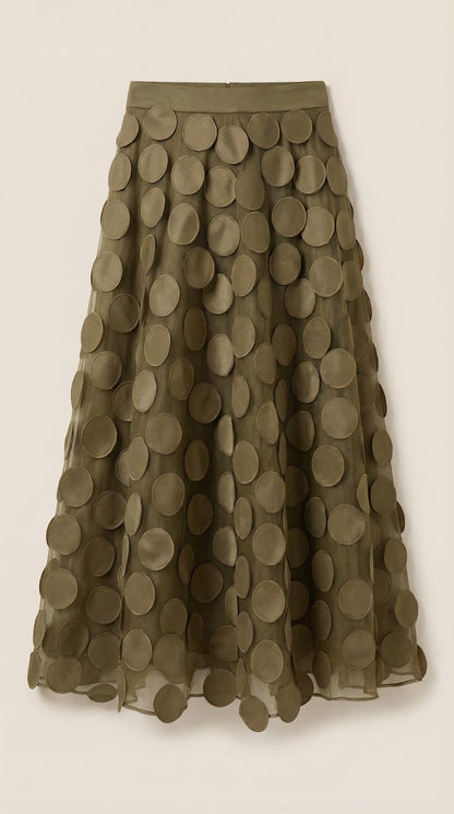 Women's Circle Print Mini Skirt