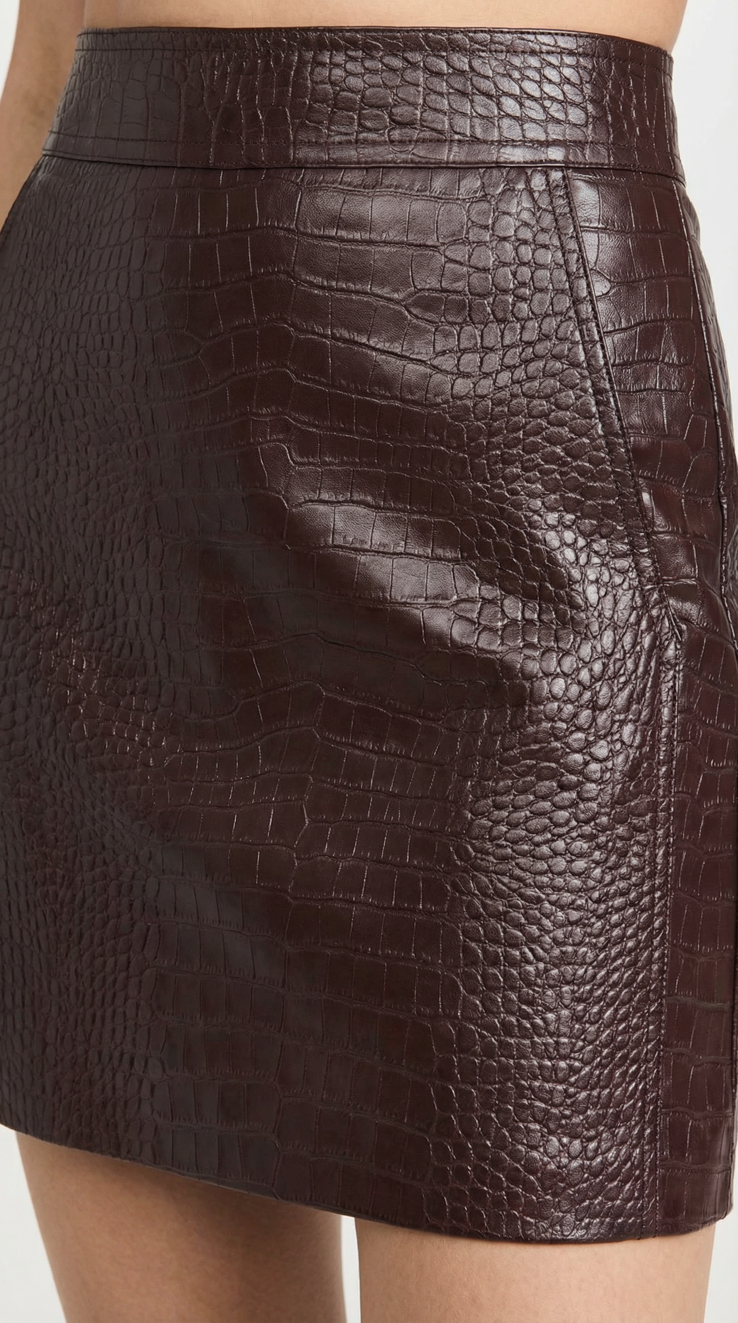 Women's Croc Embossed Mini Skirt