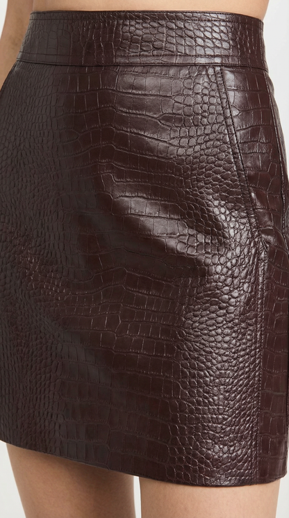 Women's Croc Embossed Mini Skirt