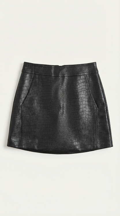 Women's Croc Embossed Mini Skirt