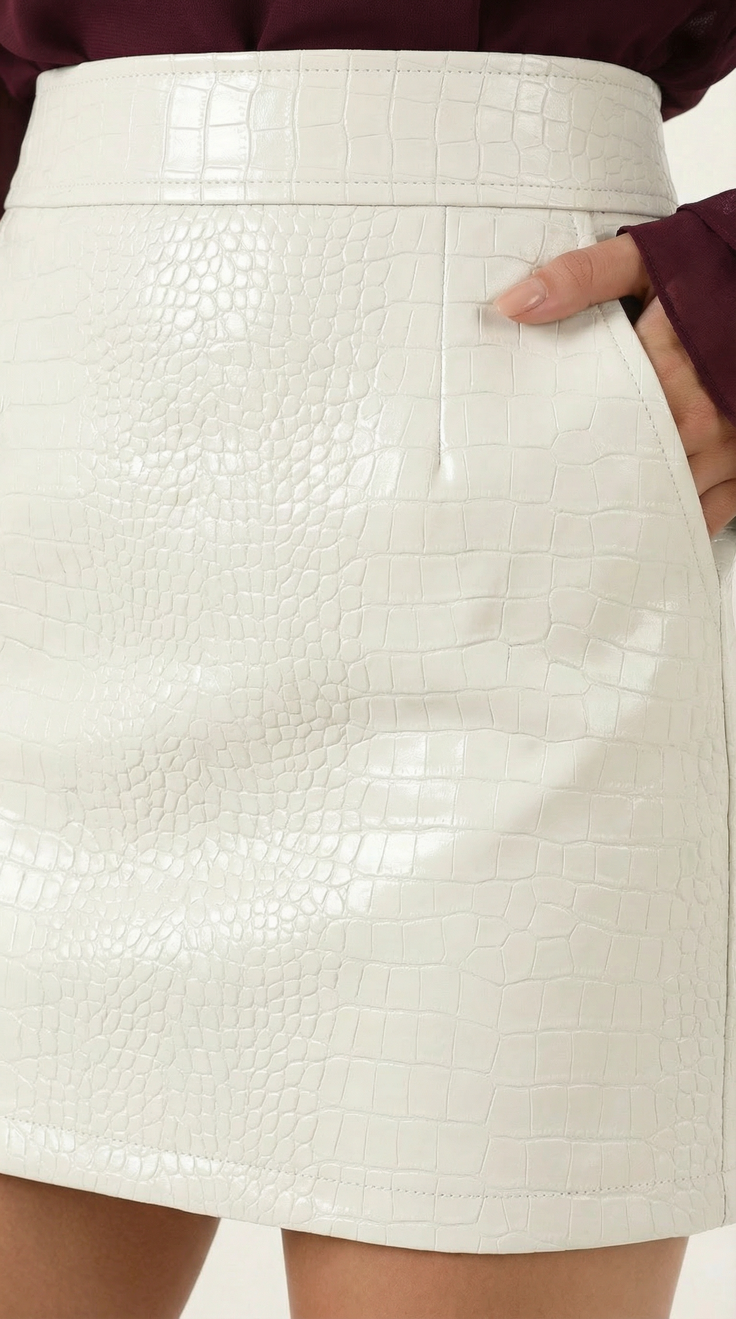 Women's Croc Embossed Mini Skirt