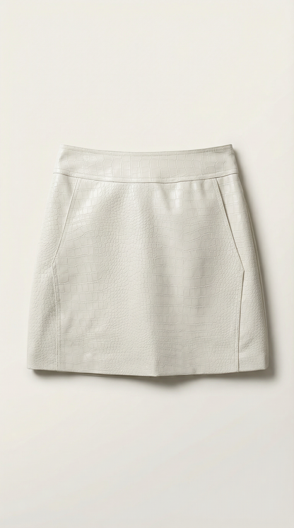 Women's Croc Embossed Mini Skirt