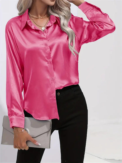 Women's Elegant Satin Blouse for Women