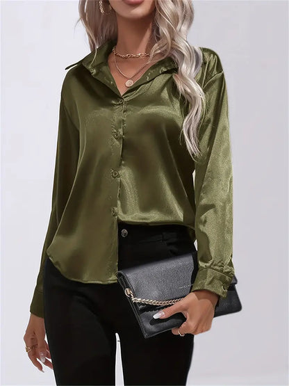 Women's Elegant Satin Blouse for Women