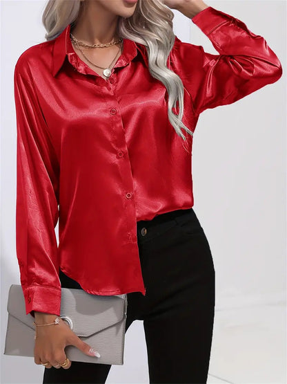 Women's Elegant Satin Blouse for Women