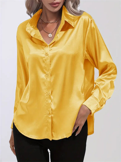 Women's Elegant Satin Blouse for Women