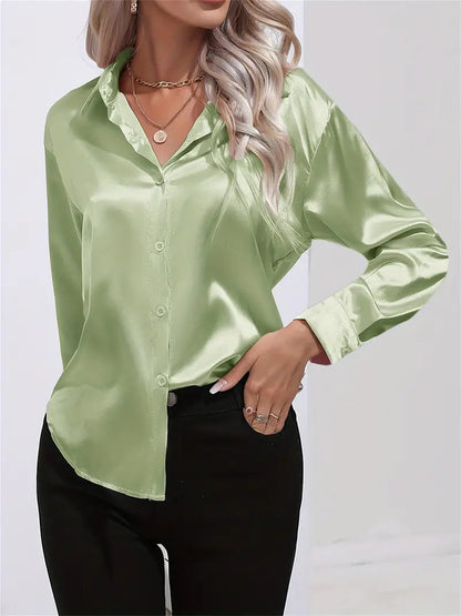 Women's Elegant Satin Blouse for Women