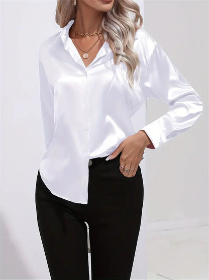 Women's Elegant Satin Blouse for Women