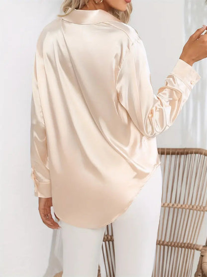 Women's Elegant Satin Blouse for Women