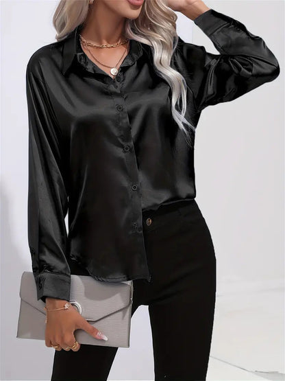 Women's Elegant Satin Blouse for Women