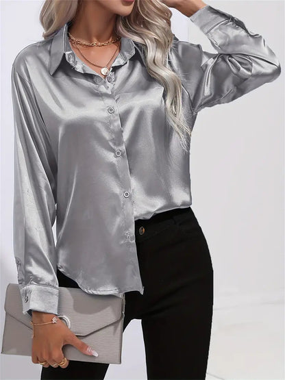 Women's Elegant Satin Blouse for Women