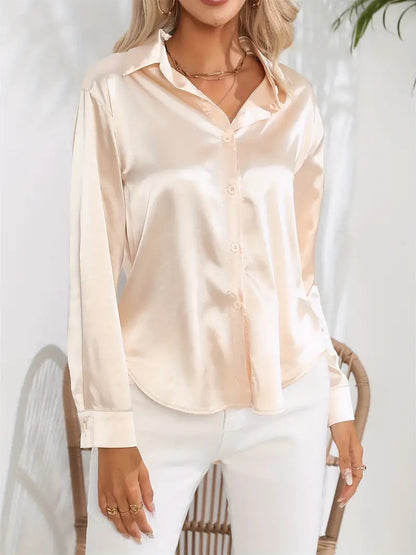 Women's Elegant Satin Blouse for Women