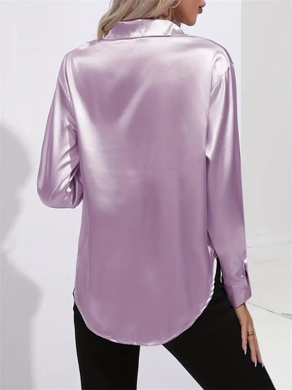 Women's Elegant Satin Blouse for Women
