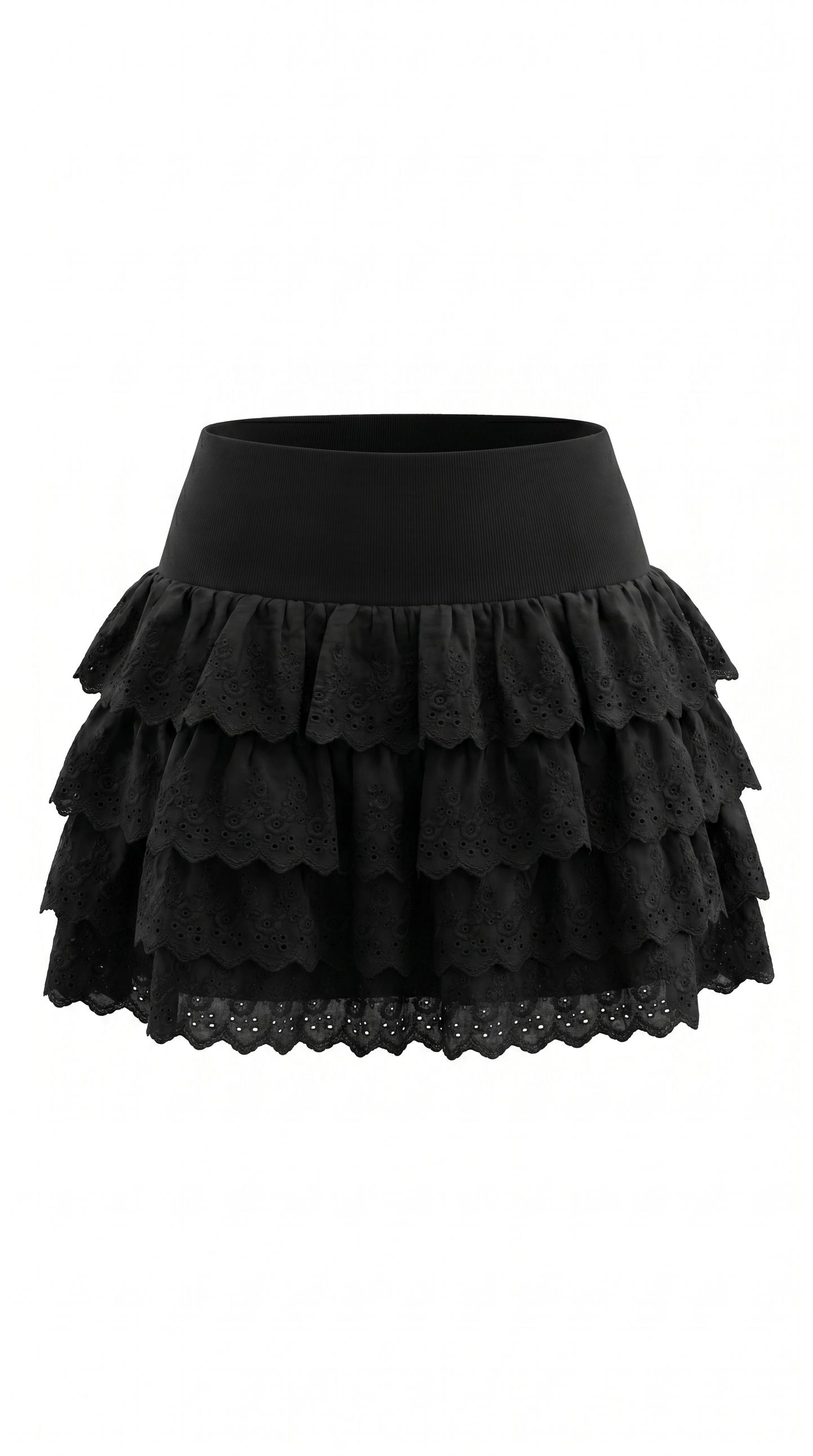 Women's Eyelet Embroidery Mini Skirt