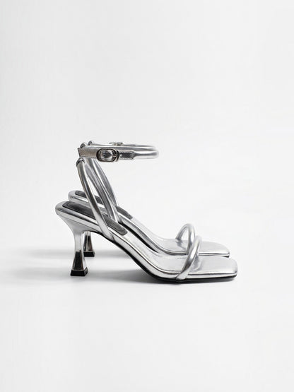 Women's Heel Sandals with Ankle Strap