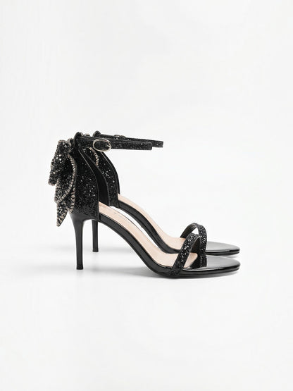 Women's Heel Sandals with Bow Detail