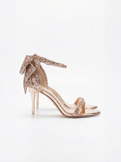 Women's Heel Sandals with Bow Detail