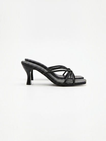 Women's Heel Sandals with Cross Over Straps