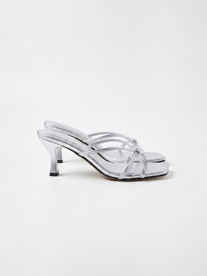 Women's Heel Sandals with Cross Over Straps