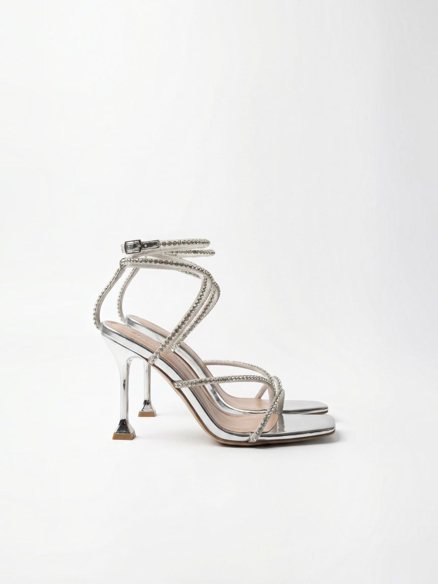 Women's Heel Sandals with Wrap Straps
