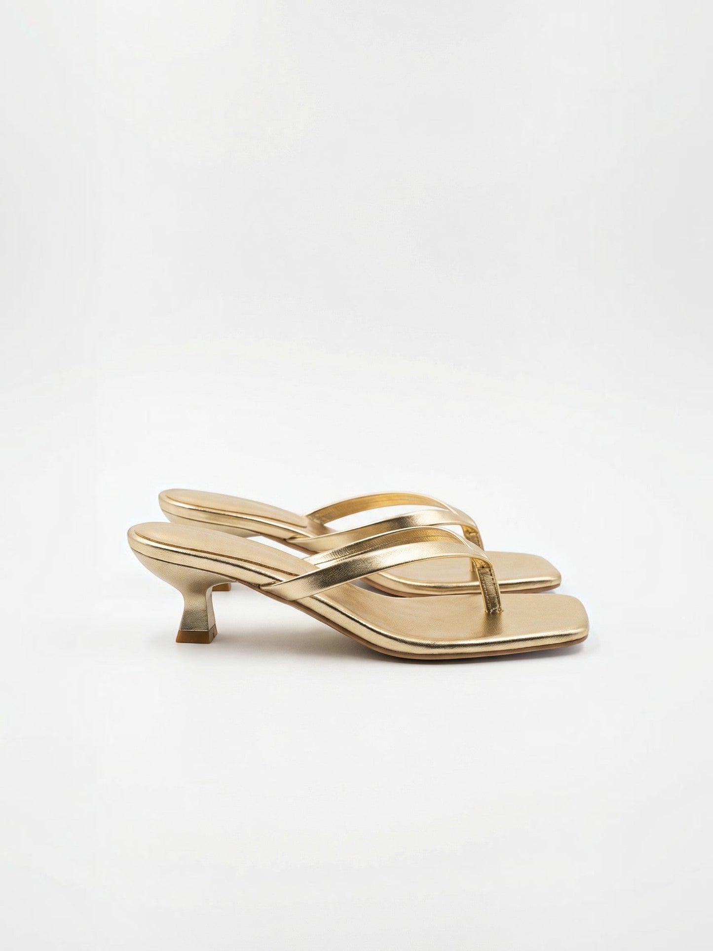 Women's Kitten Heel Sandals with Open Toe
