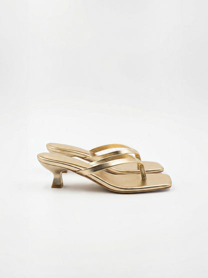 Women's Kitten Heel Sandals with Open Toe
