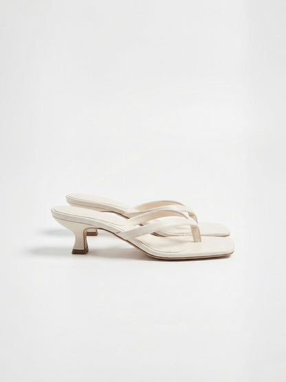 Women's Kitten Heel Sandals with Open Toe