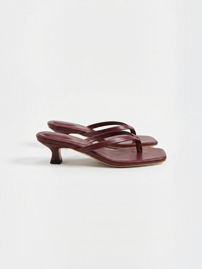 Women's Kitten Heel Sandals with Open Toe