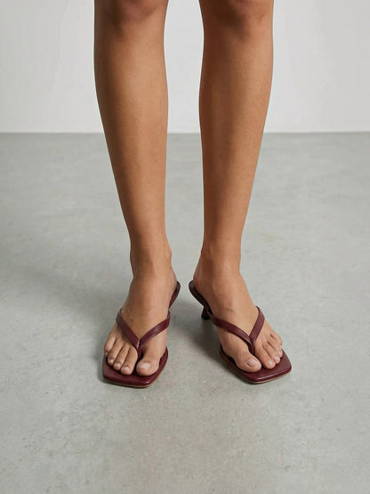 Women's Kitten Heel Sandals with Open Toe