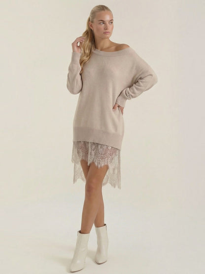 Women's Knit Mini Dress with Fitted Silhouette