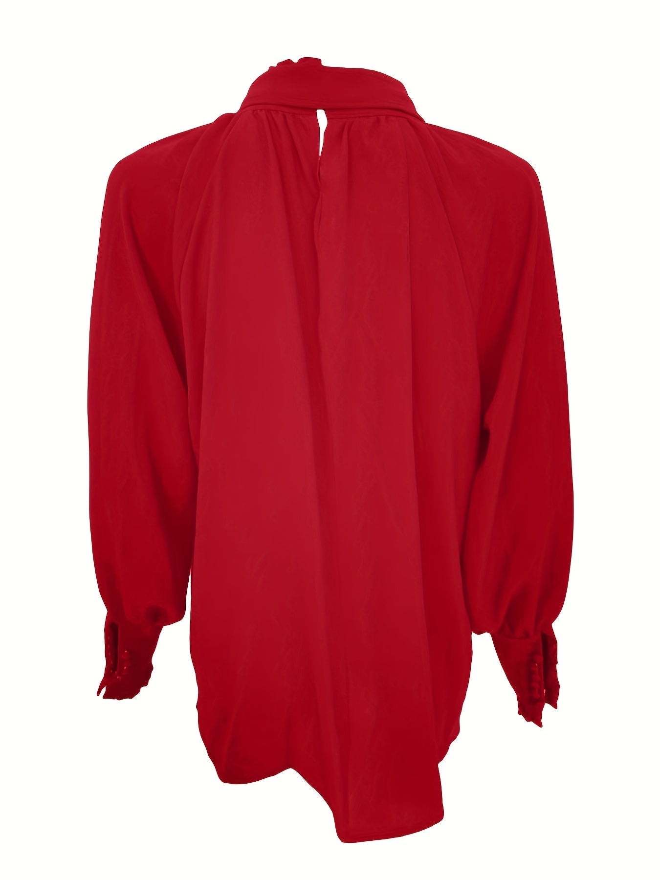 Women's Long Sleeve Blouse with Tie Neck