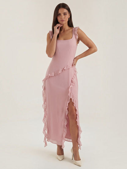 Women's Maxi Dress with Ruffle Detail