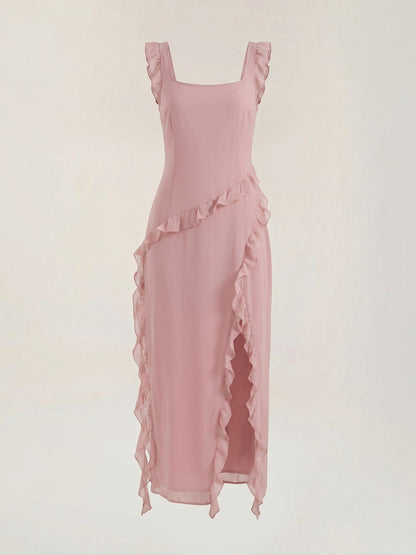 Women's Maxi Dress with Ruffle Detail