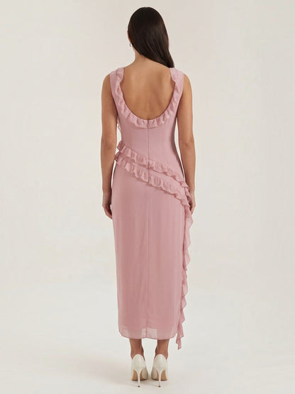 Women's Maxi Dress with Ruffle Detail