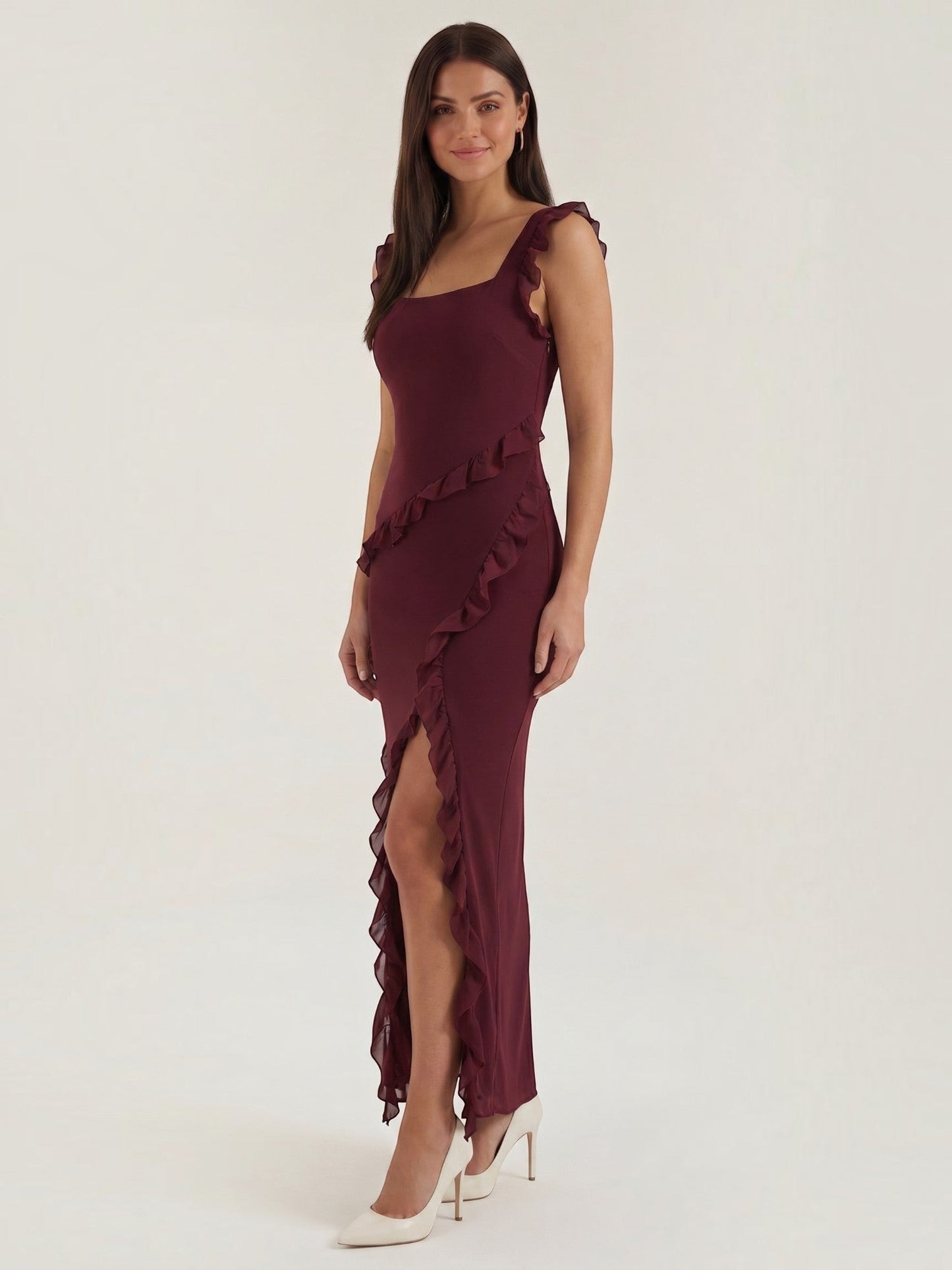 Women's Maxi Dress with Ruffle Detail