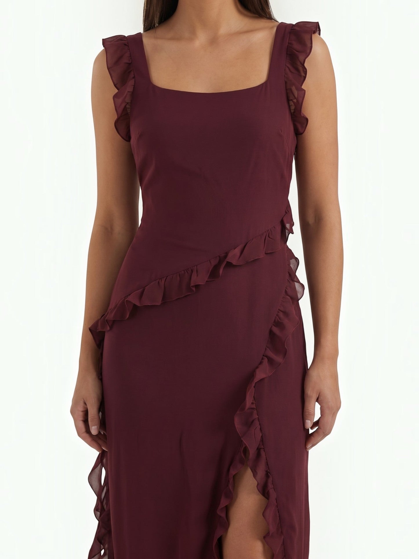 Women's Maxi Dress with Ruffle Detail