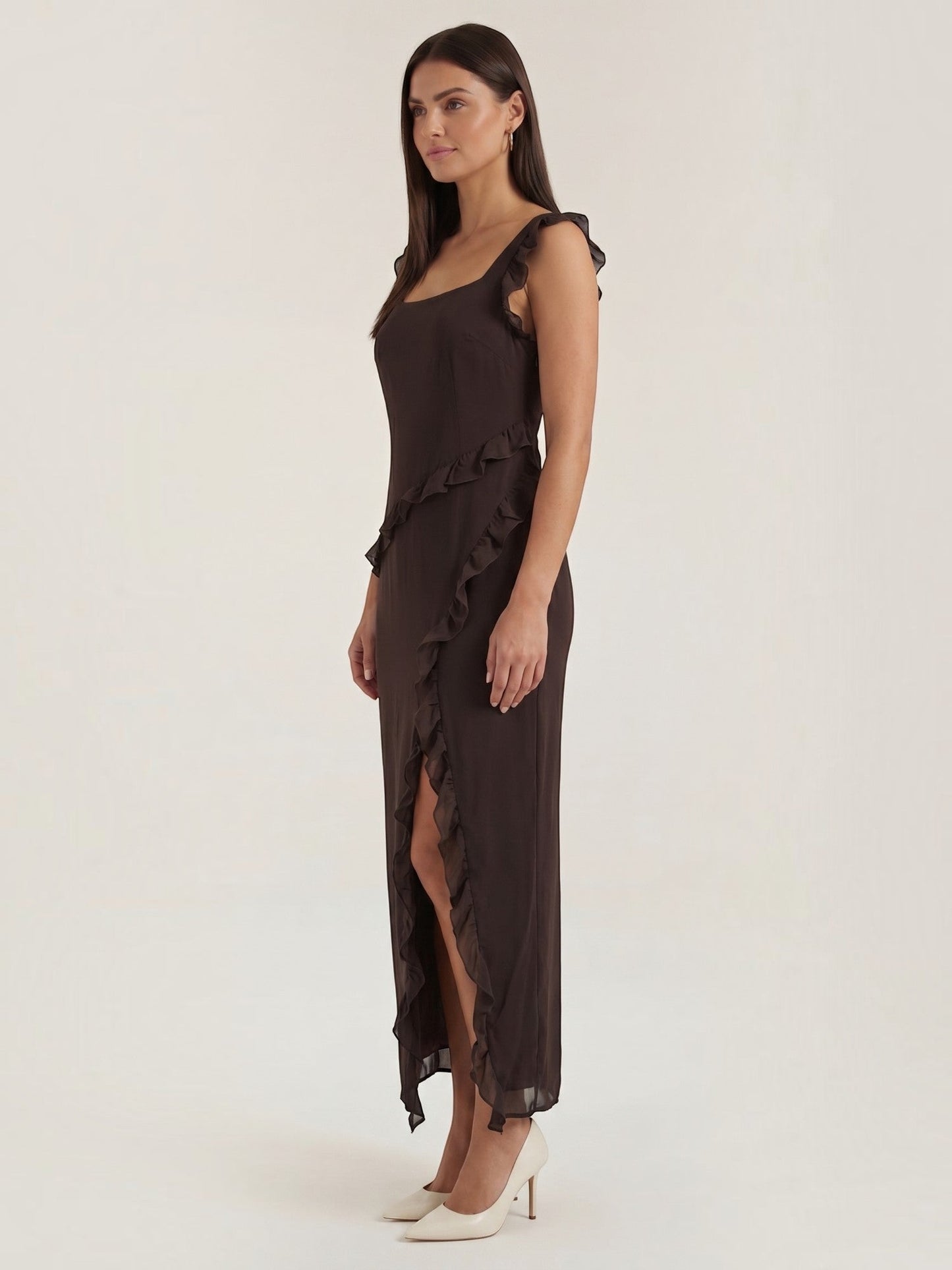 Women's Maxi Dress with Ruffle Detail