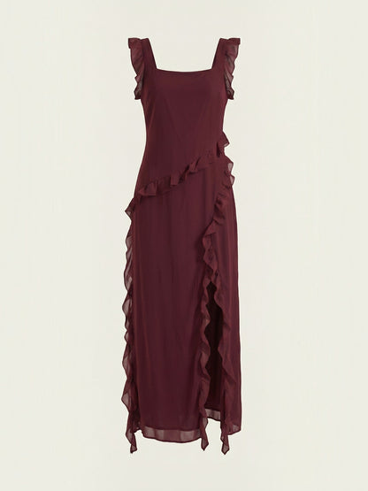 Women's Maxi Dress with Ruffle Detail