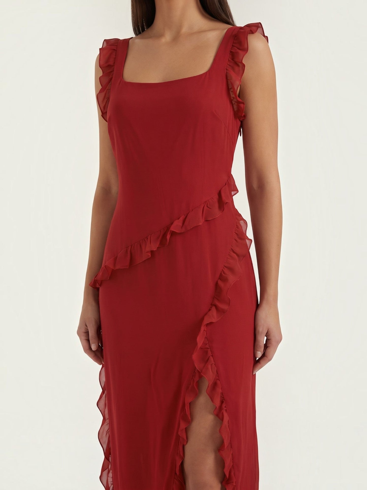 Women's Maxi Dress with Ruffle Detail