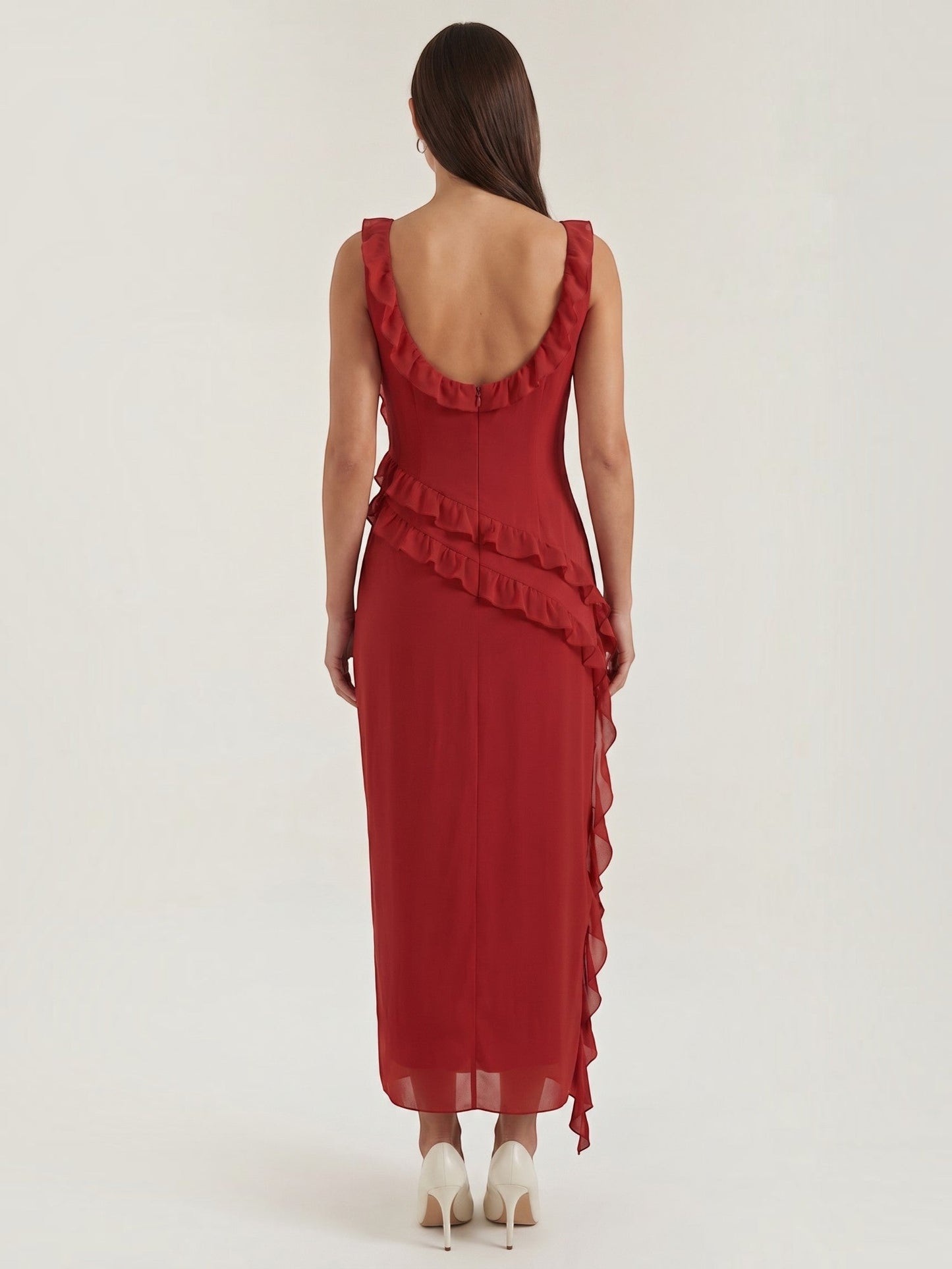 Women's Maxi Dress with Ruffle Detail