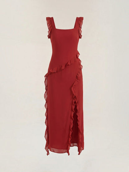 Women's Maxi Dress with Ruffle Detail