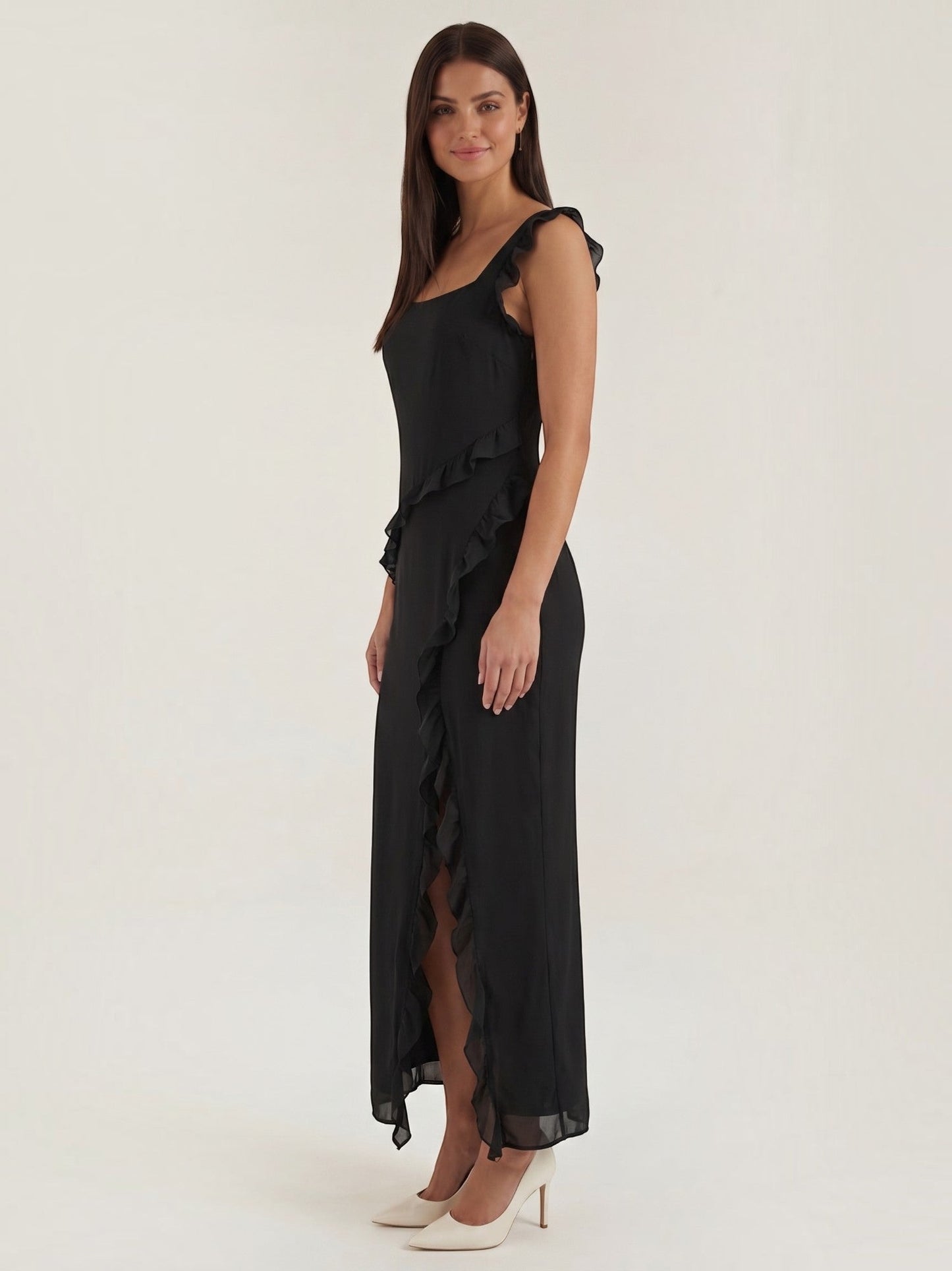 Women's Maxi Dress with Ruffle Detail