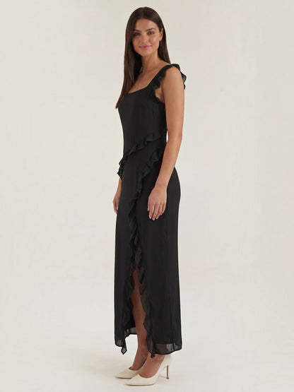 Women's Maxi Dress with Ruffle Detail