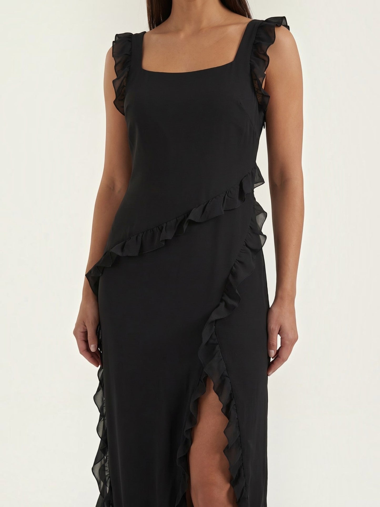 Women's Maxi Dress with Ruffle Detail