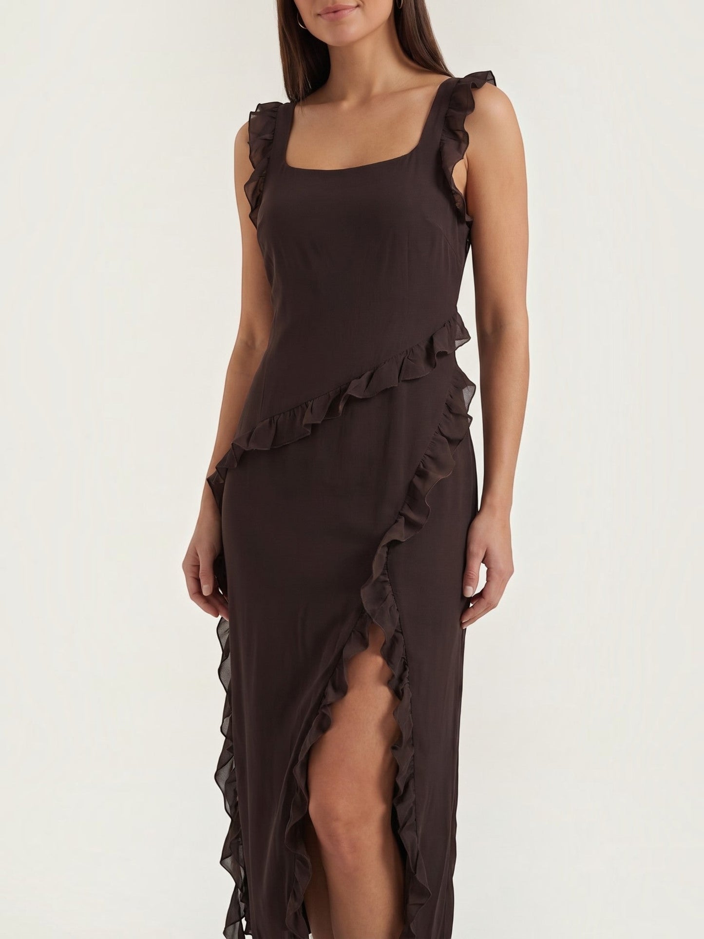 Women's Maxi Dress with Ruffle Detail