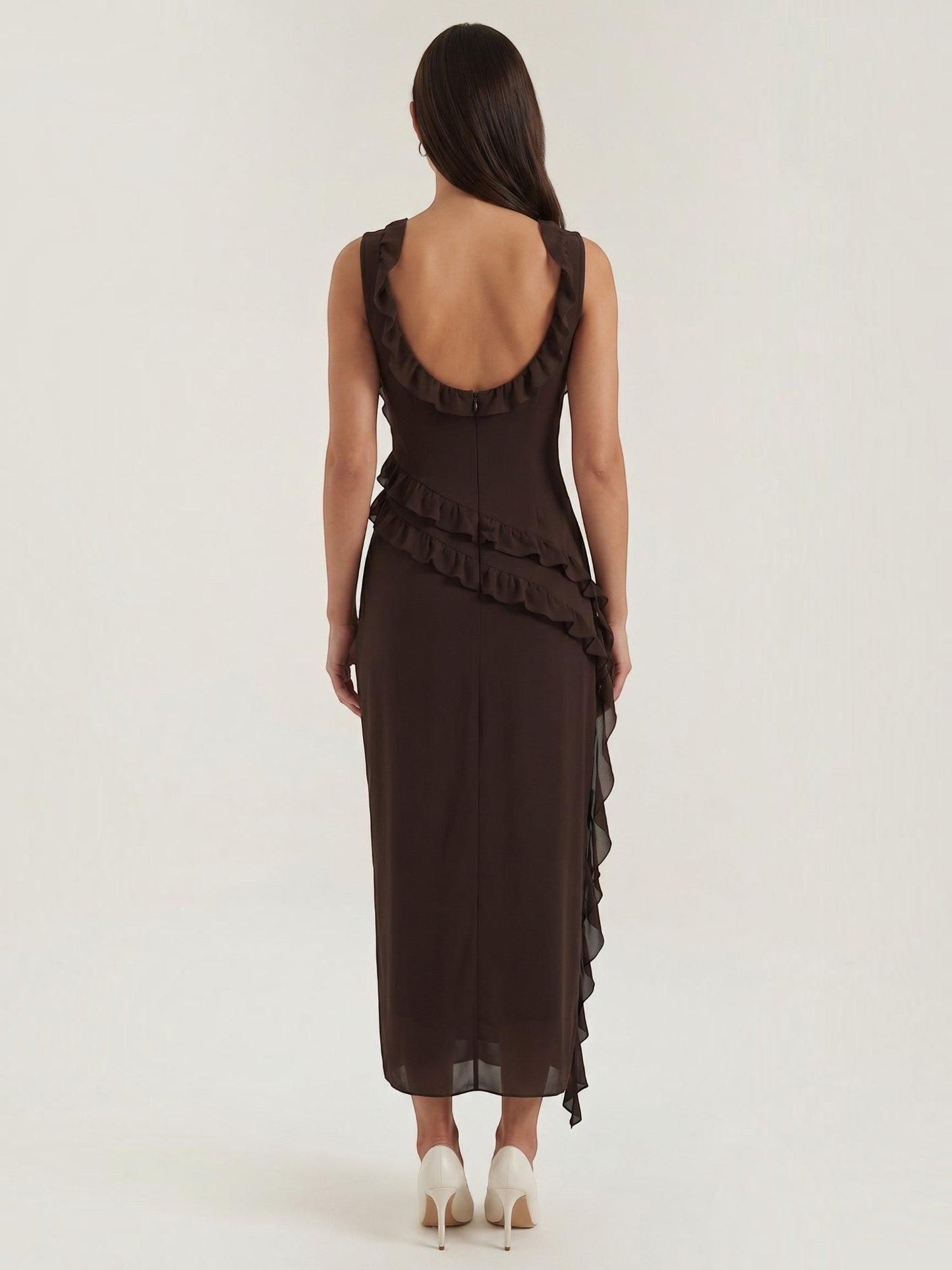 Women's Maxi Dress with Ruffle Detail